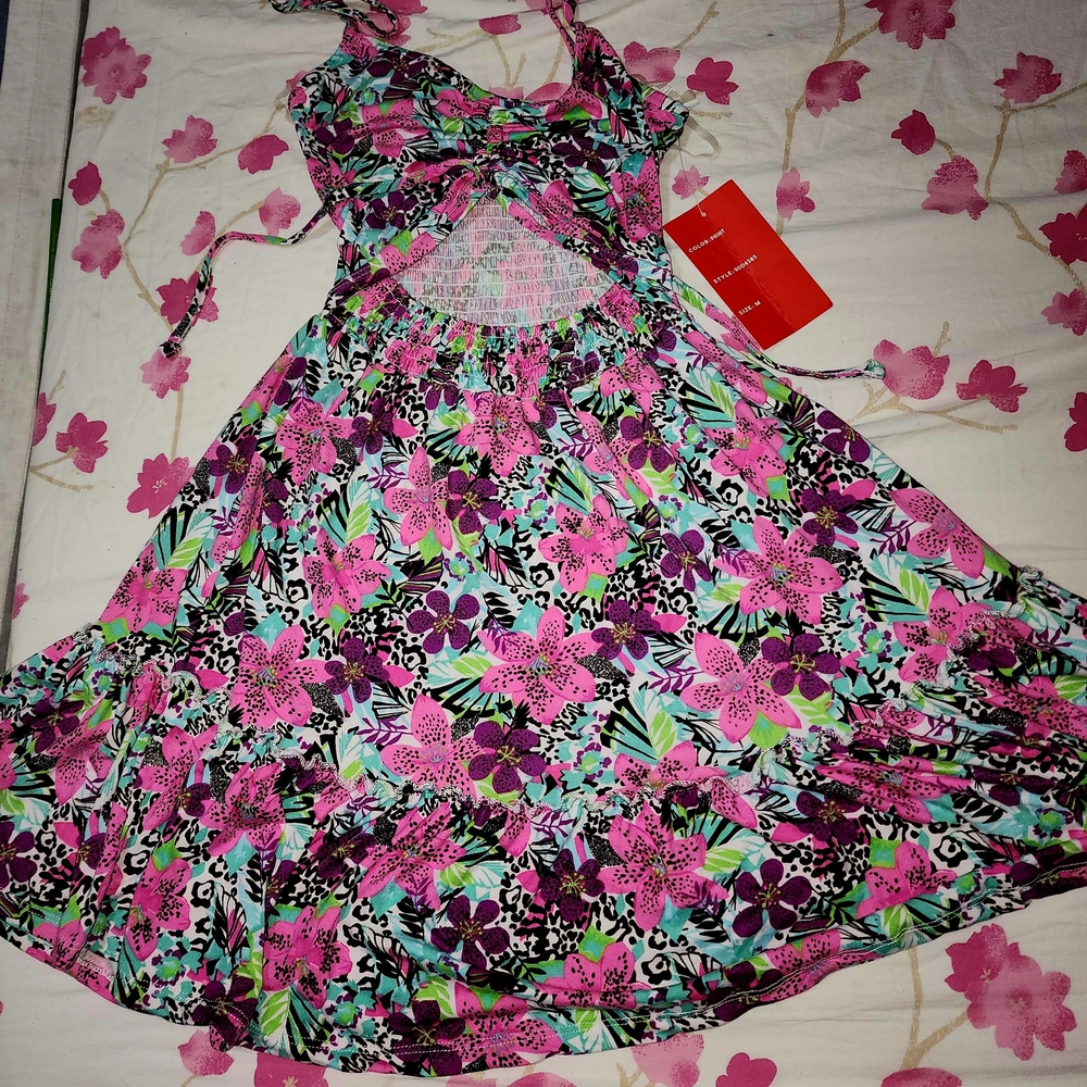 Hot Kiss Multicolor Floral Dress